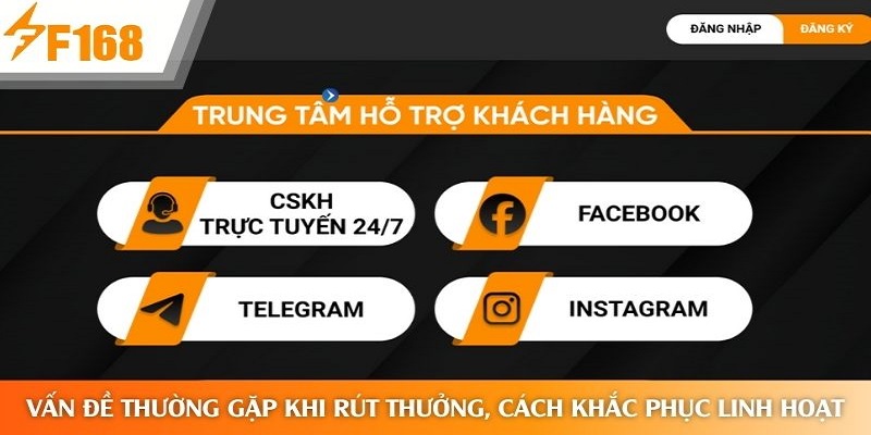 Cách khắc phục những lỗi khi rút tiền F168